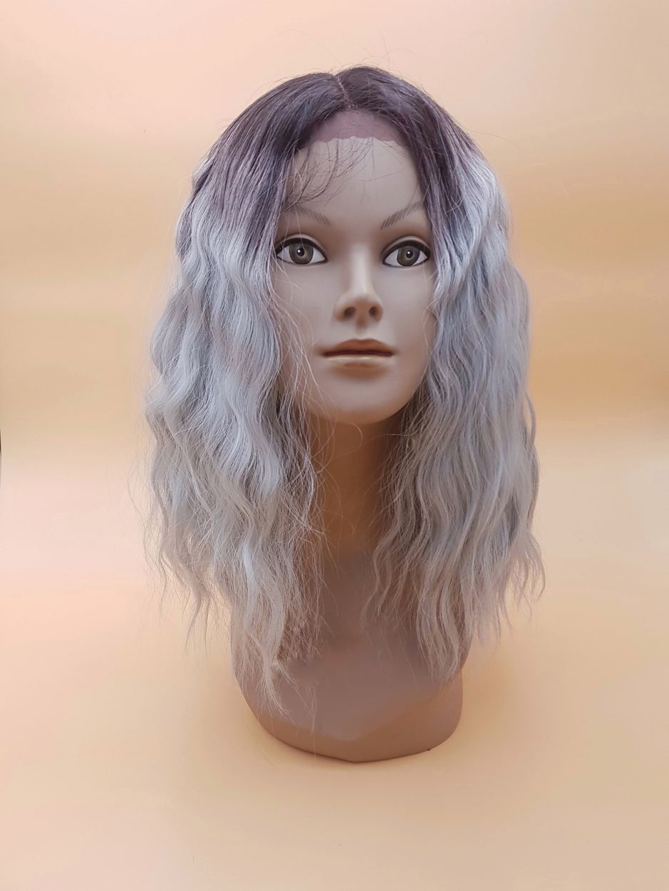 Samara -  50% Human / 50% Synthetic Hair Wig image cap
