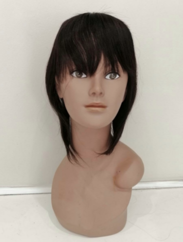 Hair Topper for thinning Hair in natural black - 100% Human Hair image cap