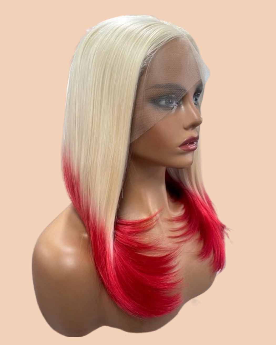 Selena - Blonde Lace Front wig with Pink ends image cap