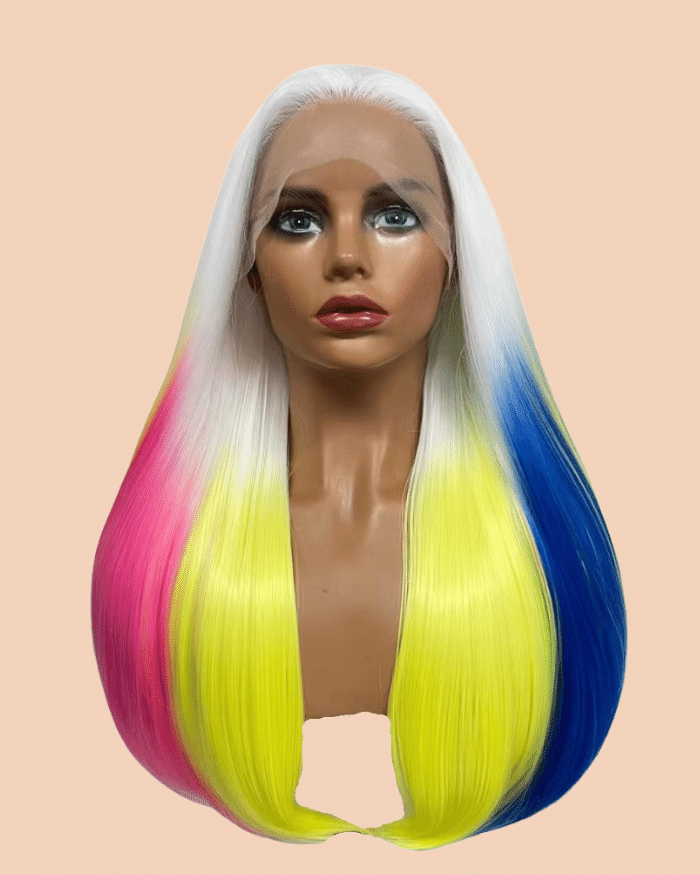 Zara - Multi Coloured Lace Front Wig image cap